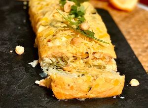 Foto principal de Pastel de puerros ligero y express - versión horno y microondas