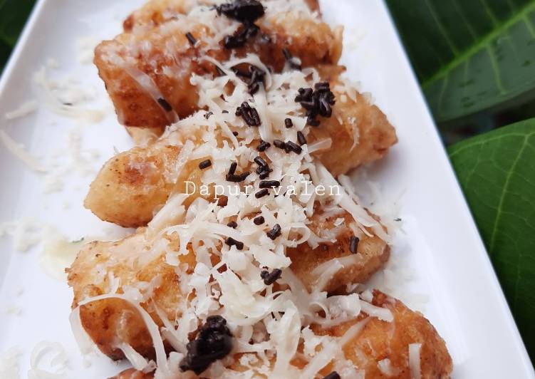 {Cara Membuat Pisang keju coklat yang Renyah