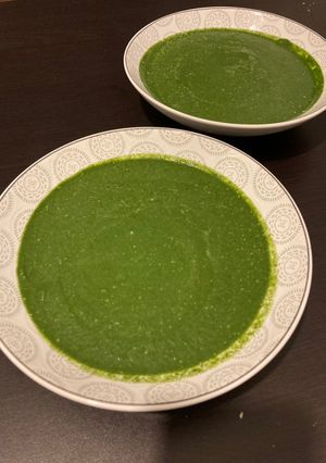 Une photo de Velouté épinards coco