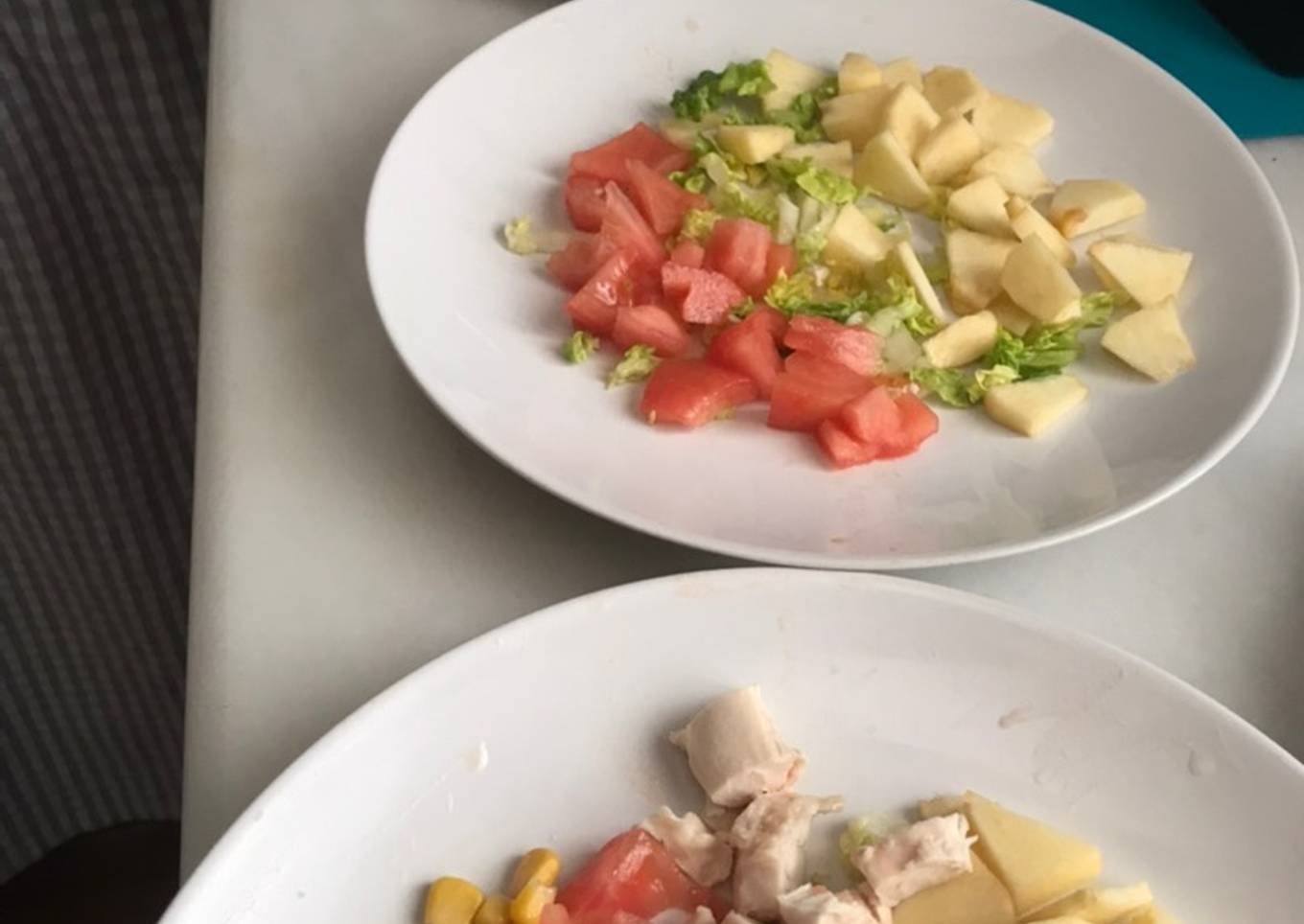 Ensalada con pollo para niños