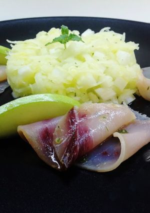 Foto di Carpaccio di pesce spada con insalatina di mela granny smithe sedano