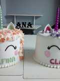 Torta de Los Unicornios cumpleaños gemelas
