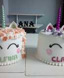 Torta de Los Unicornios cumpleaños gemelas