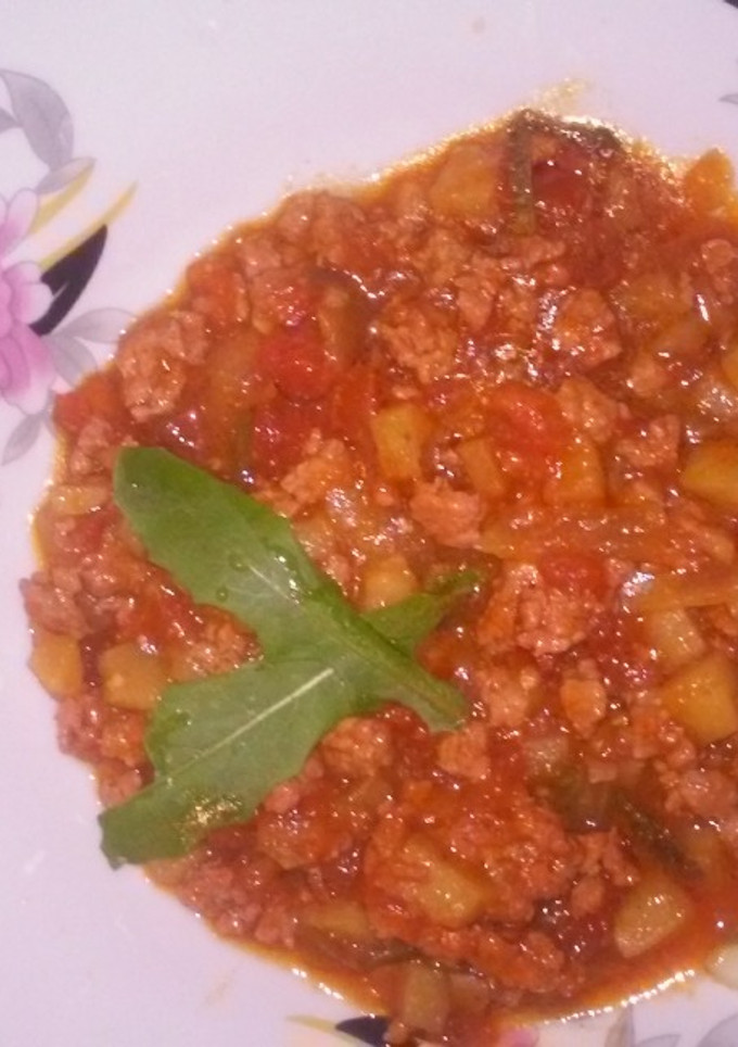 Una foto de Carne enchilada de cerdo a la mexicana