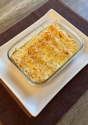 Una foto de Canelones de jamón y queso