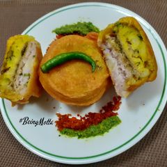 Ulta Kand Batata Wada A picture of Ulta Kand Batata Wada.