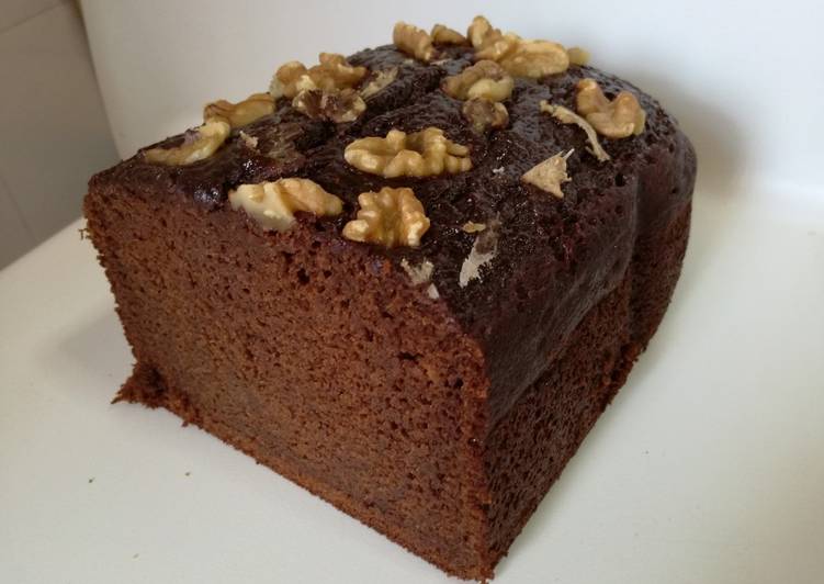 Bizcocho de cerveza negra y chocolate con Mycook y panificadora