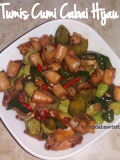 Foto resep Tumis Cumi Cabai Hijau
