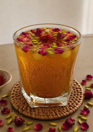 عکسی از دستور شربت خاکشیر زعفران