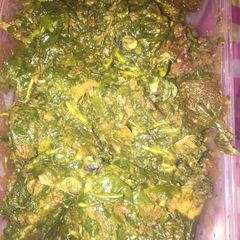 A picture of Afang Soup.