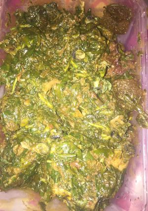 A picture of Afang Soup.