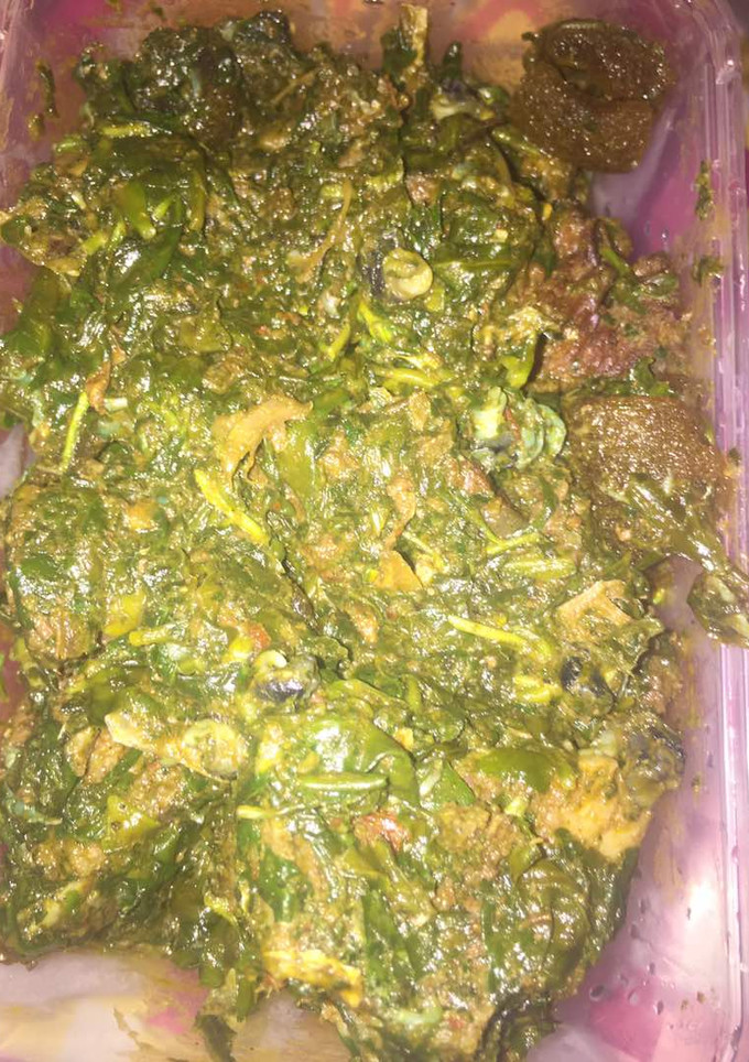 A picture of Afang Soup.