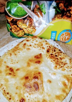 A picture of Besan ka paratha.