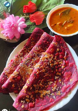 A picture of Beetroot Paratha.