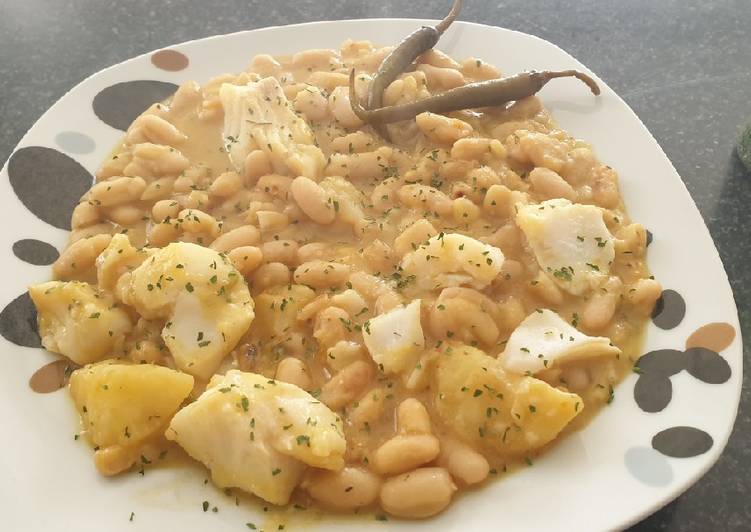 Alubia blanca con bacalao