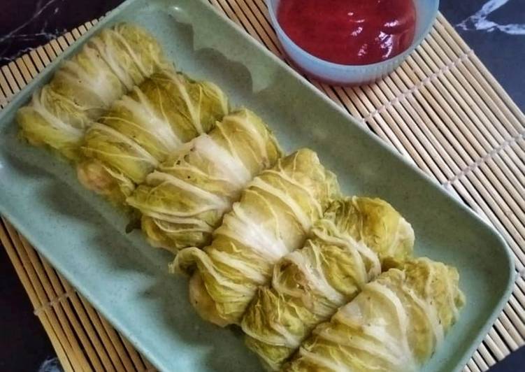 Sawi gulung isi ayam