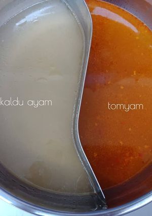 Foto resep Steamboat suki kuah kaldu ayam & Tomyam Suki