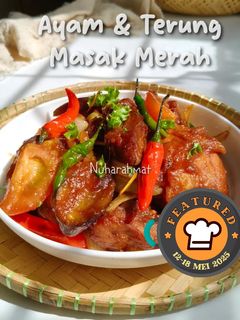 Gambar Ayam dan Terung Masak Merah