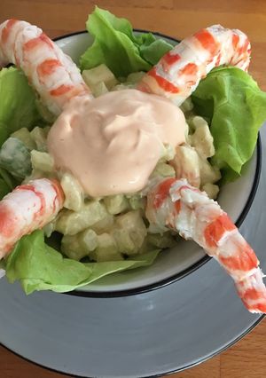 Una foto de Cóctel de langostinos