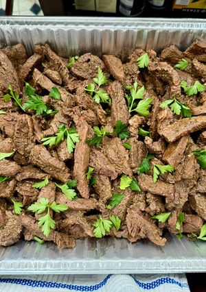 A picture of Authentic Restaurant-Style Steak Fajitas.