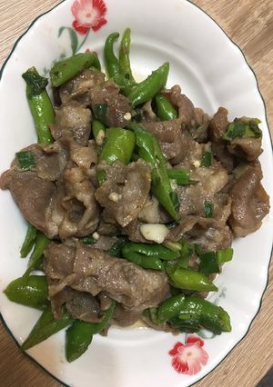 沙茶羊肉炒糯米椒 的食譜成品照片