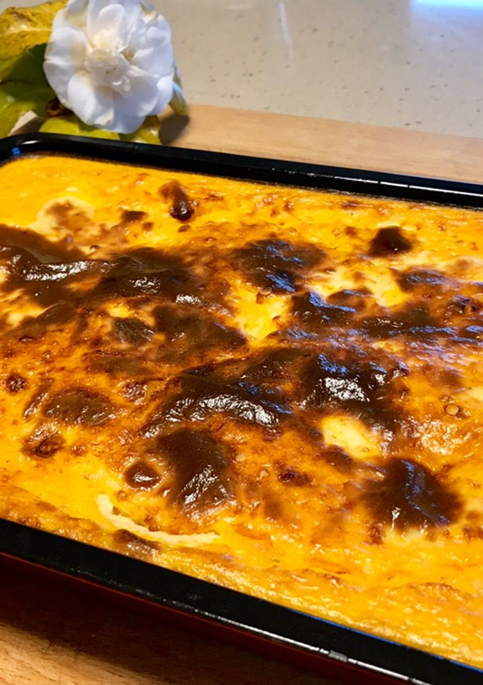 Una foto de Pastel de calabaza y queso