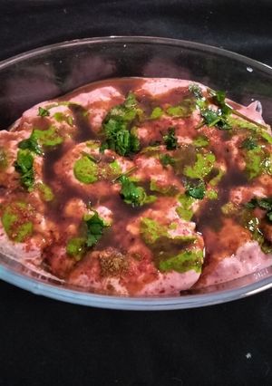 A picture of Beetroot dahivada.