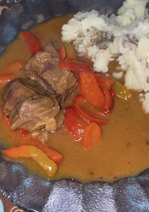 Una foto de Carne con morrón