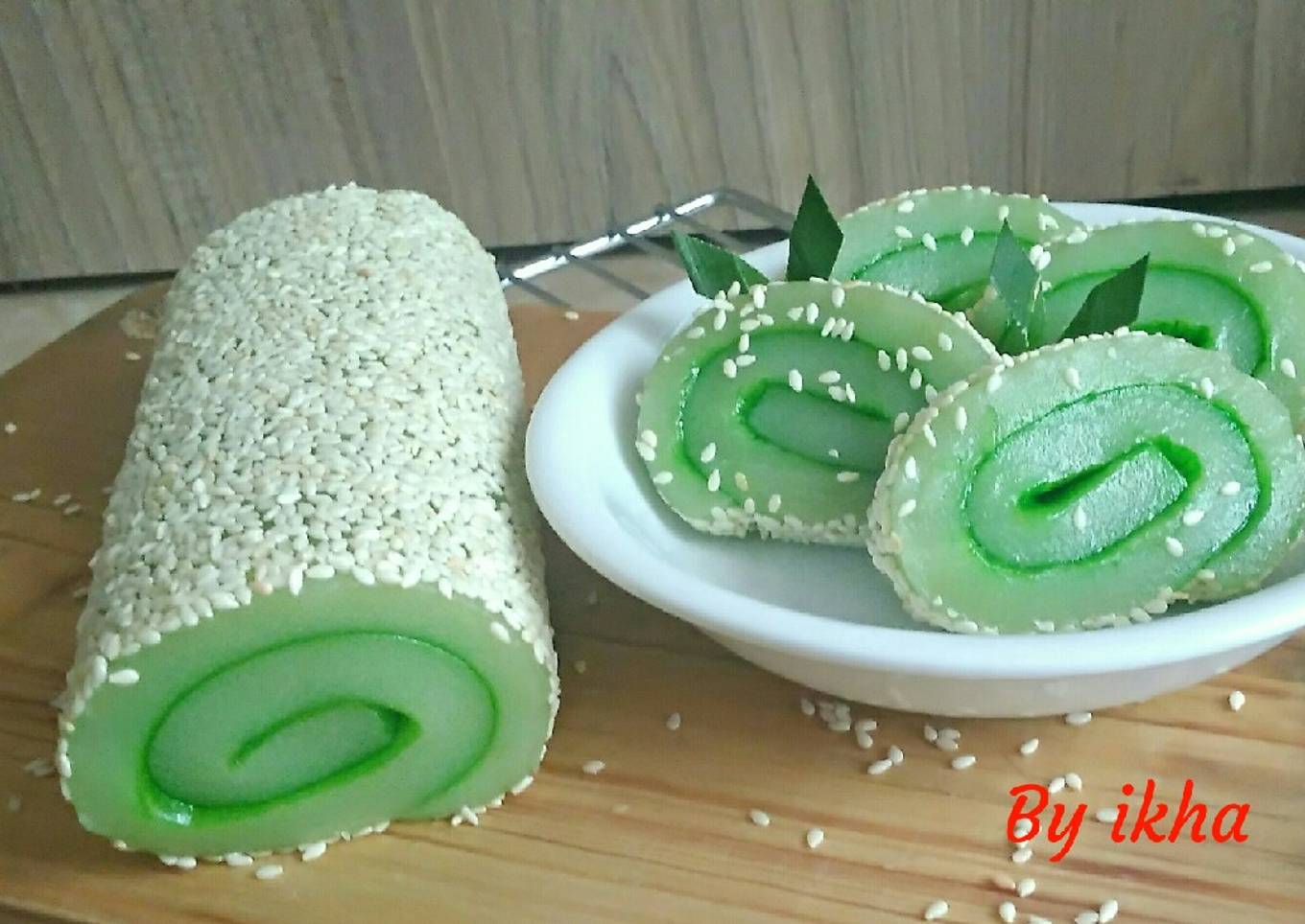 Resep Mochi pandan roll