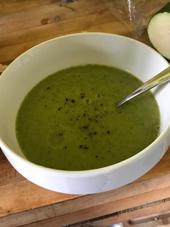 A picture of Creamy Zucchini Soup.
