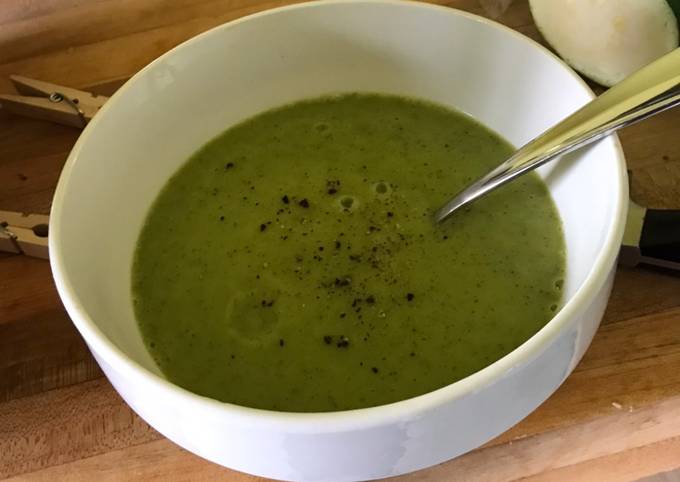 Steps to Make Super Quick Homemade Creamy Zucchini Soup