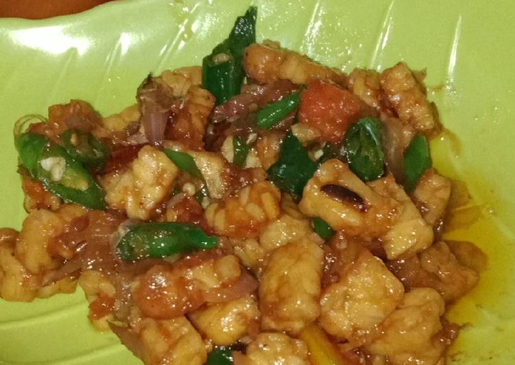 Oseng tempe cabe ijo