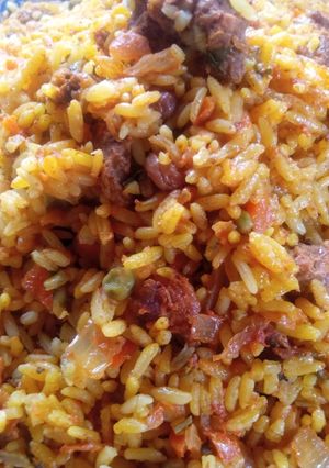 صورة لوصفة روز مبخر باللحم رائع ولذيذ بنة لا تقاوم 😋😋😋🌺🌺