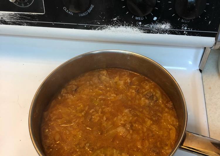 Easiest Way to Cook Tasty Unstuffed Cabbage Soup