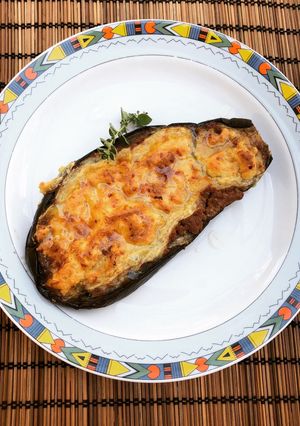 A picture of Eggplant Papoutsakia.