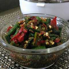 A picture of Sambal kencur kacang panjang.
