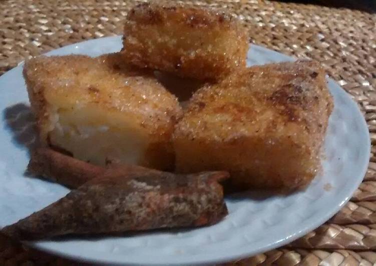 Leche frita con maizena