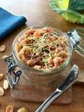☆Rillettes de Truite Fumée au Beurre de Cacahuètes et Germes de Poireaux☆