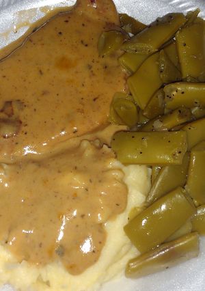 A picture of Smothered Pork Chops.