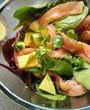 煙燻鮭魚沙拉佐特調油醋醬-Smoked Salmon Salad with Vinaigrette