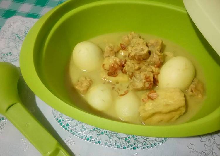 Cara Gampang Membuat Sayur kuning 3t (telur, tahu, tempe) yang Bikin Ngiler