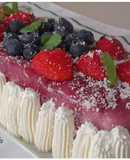 Tarta mousse de frutos rojos