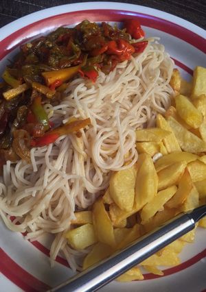 Spaghetti da miya ainihin hoton girkin