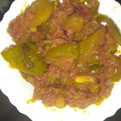 A picture of Masala capsicum ki sabzi.