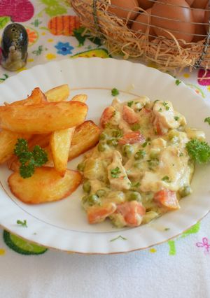 A picture of Healthy vegetable chicken breasts.
