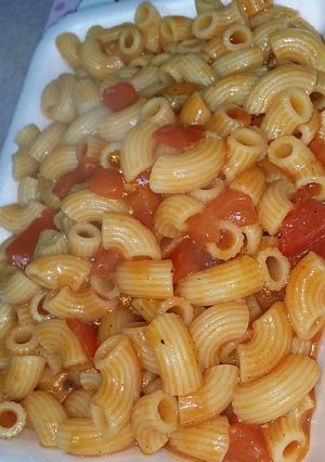 صورة لوصفة مكرونة دون بصل