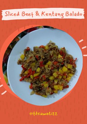 Foto resep 48. Balado Sliced Beef & Kentang