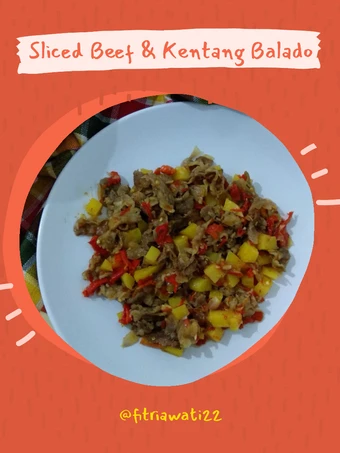 Cara Gampang Menyiapkan Resep 48. Balado Sliced Beef &amp; Kentang yang Bisa Manjain Lidah