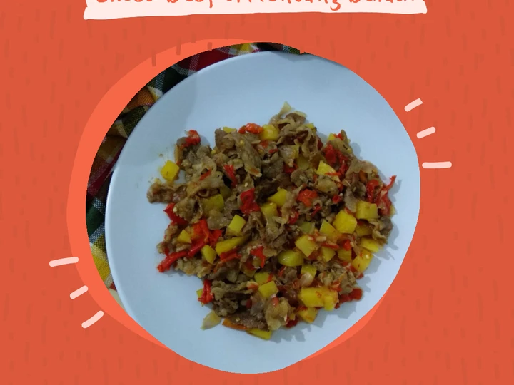 Cara Gampang Menyiapkan Resep 48. Balado Sliced Beef &amp;amp; Kentang yang Bisa Manjain Lidah