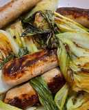 Fried Vegan Sausage & Pak Choi